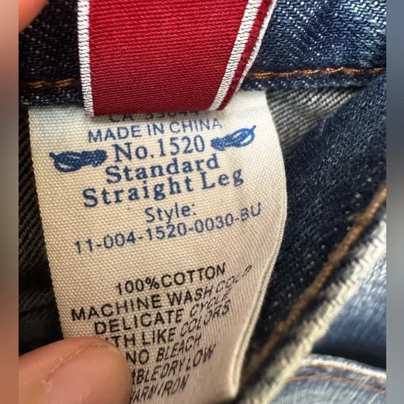 Stetson Jeans 1520 Standard Straight Leg Mid Wash Jeans in W33 x L30 - Picture 5 of 6